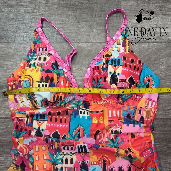 Sporlike V Front Tummy Control One Piece Swimsuit Size L - Picture 5 of 7